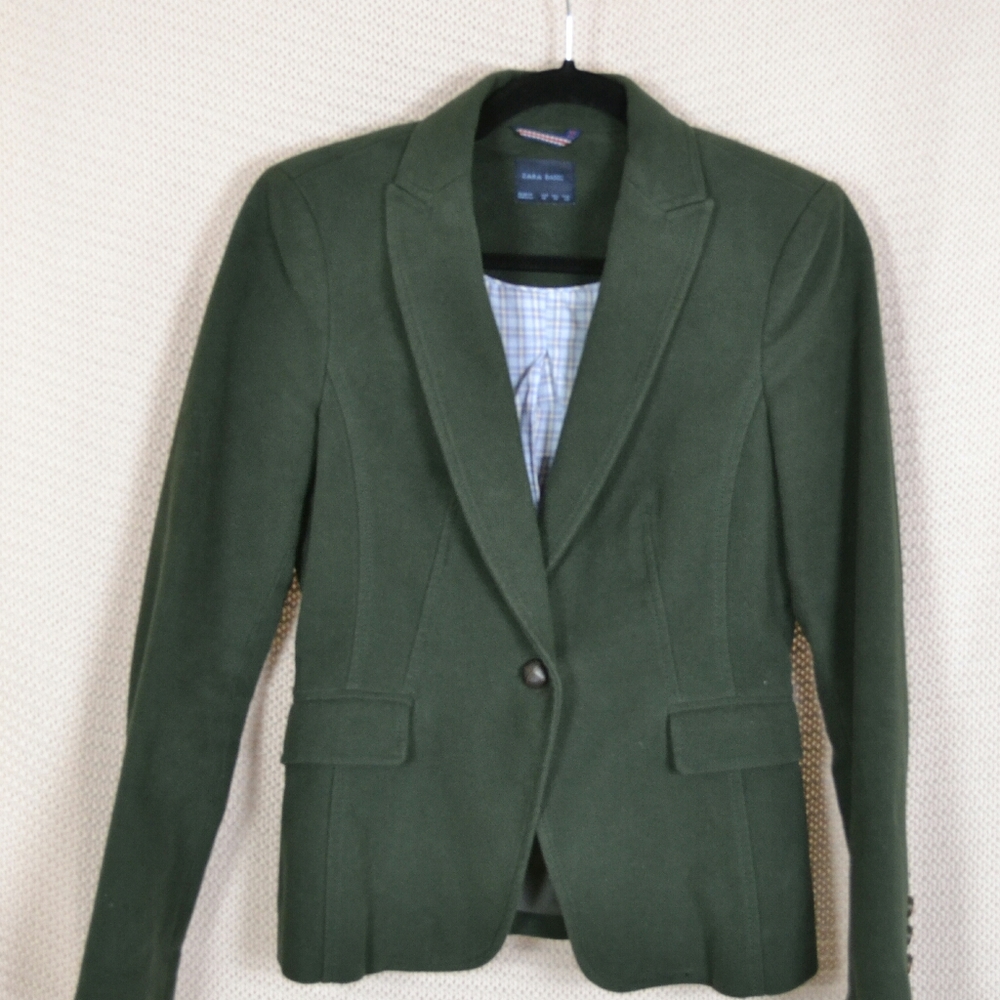 ZARA dark green suede jacket